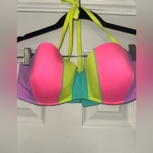 Victoria’s Secret Neon Colorblock Push-Up Bikini Top